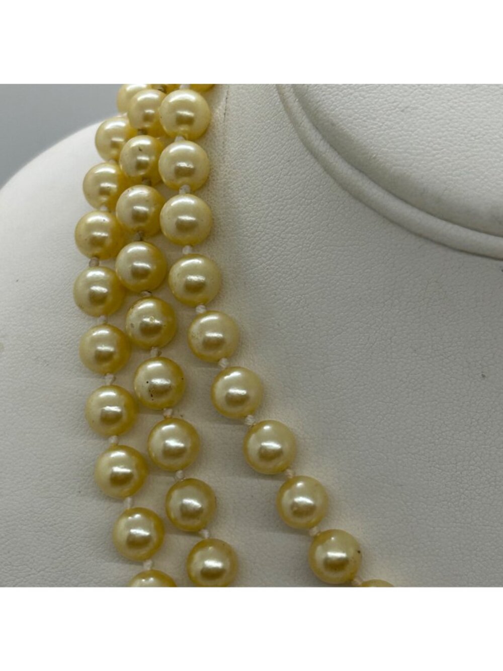 Vintage Avon Faux Pearl Multi-Strand Necklace 56" Long Elegant Flapper Length - Picture 5 of 13
